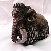 Для дома и интерьера handmade. Livemaster - original item Sculpture of a Mammoth from natural Ural ornamental stones Calcite. Handmade.
