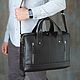 Men's business bag for A4 'Solomon' (Dark brown, Men\'s bag, Yaroslavl,  Фото №1