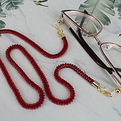 Украшения handmade. Livemaster - original item Glasses holder - beaded chain - harness. Handmade.