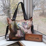 Сумки и аксессуары handmade. Livemaster - original item Bag and purse leather with painted to order.. Handmade.