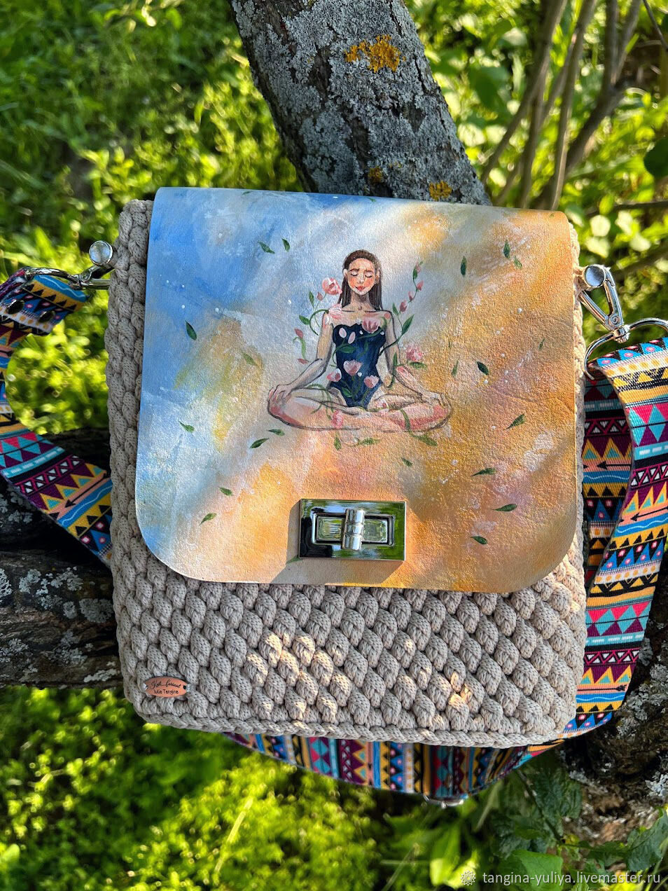 Женская сумка через плечо с расписным клапаном Душа, Сумка через плечо, Фрязино,  Фото №1