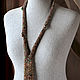 Silk chocolate necklace. Necklace. Altania, beaded jewelry. My Livemaster. Фото №6