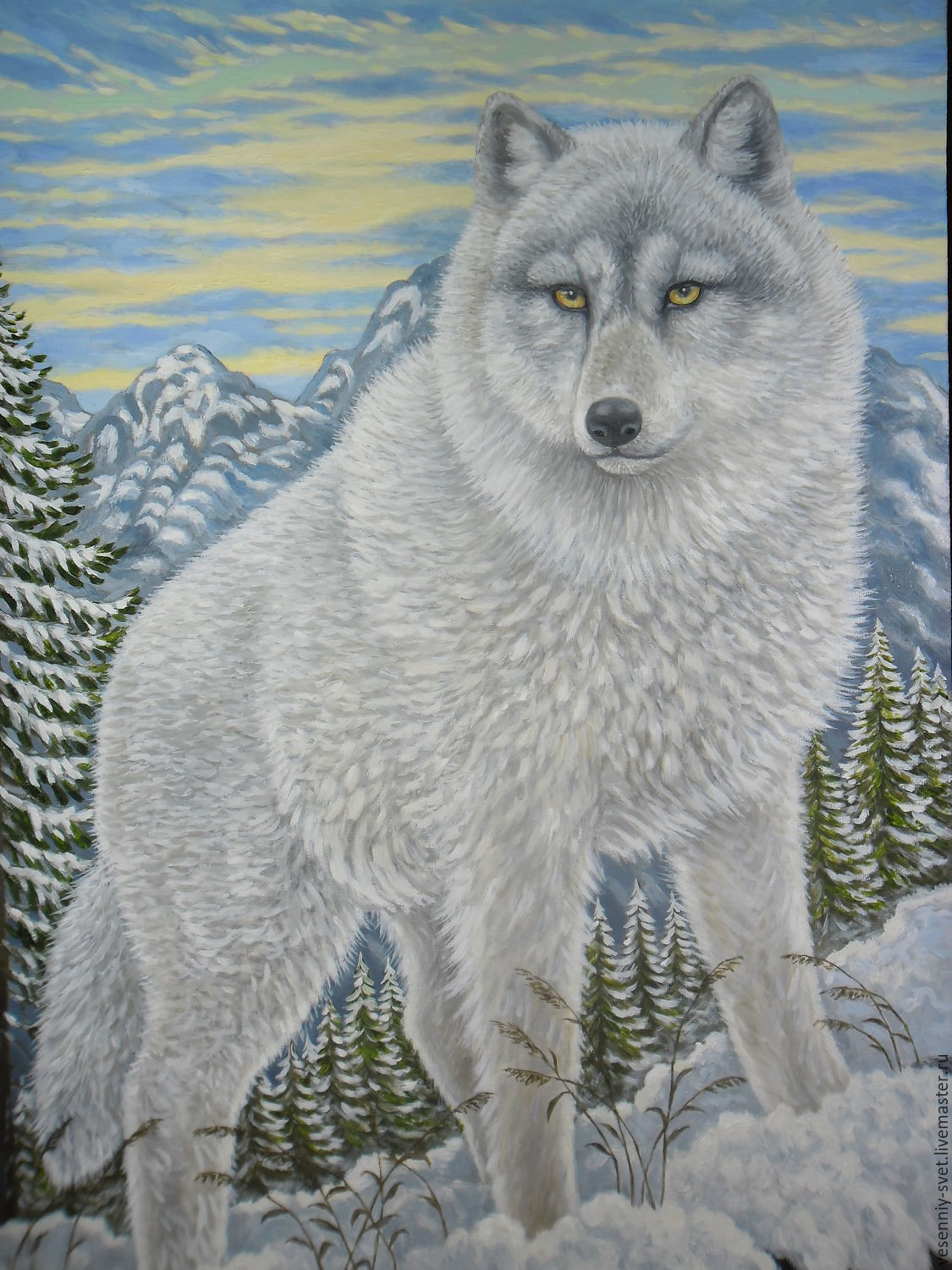 Картины волки зимой