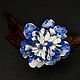Скульптура «Blue Peony” настенный-настольный декор фарфор ручной работ. Скульптуры. Левченкова Татьяна. Ярмарка Мастеров.  Фото №6