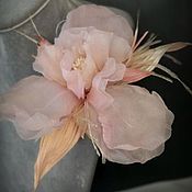 Украшения handmade. Livemaster - original item SILK FLOWERS. Burgundy brooch dahlia Fabric flower. Handmade.