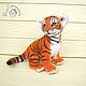 Needle felted toy Tiger cub. Felted Toy. Yulia Steklyannikova (julias14). Online shopping on My Livemaster.  Фото №2