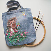 Сумки и аксессуары handmade. Livemaster - original item Shopping bag hedgehog. Handmade.