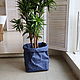 Корзина-мешок для хранения XXL 49*30*30 см./цвет синий. Корзины. ecoideas.shop. Ярмарка Мастеров.  Фото №4