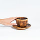 A couple of tea from the Siberian Cedar (Cup saucer) NC30. Mugs and cups. ART OF SIBERIA. My Livemaster. Фото №6