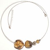Украшения handmade. Livemaster - original item Large choker necklace balls of amber with inclusions.. Handmade.