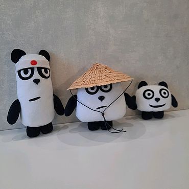 Куклы и игрушки ручной работы. Ярмарка Мастеров - ручная работа Панды (3 pandas) комплект из 3х панд. Handmade.