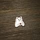 Icon ' white cat with a heart', Badge, Voronezh,  Фото №1