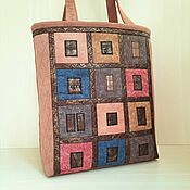 Сумки и аксессуары handmade. Livemaster - original item Hundertwasser House shopper bag, large women`s bag, (264). Handmade.