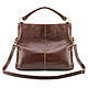 Womens leather bag 'Vuitton' (brown with a red), Shopper, St. Petersburg,  Фото №1