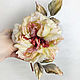 Rose silk brooch ' GALA'. Brooches. natalya-4 (natalya-4). My Livemaster. Фото №5