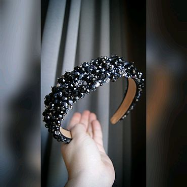 Украшения ручной работы. Ярмарка Мастеров - ручная работа Ободок " Черный". Handmade.