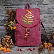 Сумки и аксессуары handmade. Livemaster - original item Canvas backpack with embroidery 