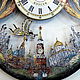 Clock Moscow unusual wall clock handmade Russian souvenir. Pictures. Original wall clocks. My Livemaster. Фото №5