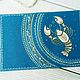 Passport cover genuine leather turquoise blue zodiac Cancer. Passport cover. Decoupage for you (Anastasiya). Online shopping on My Livemaster.  Фото №2