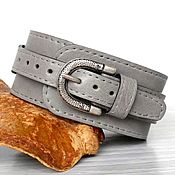 Украшения handmade. Livemaster - original item Light Grey Leather Wristband, Slim Leather Bracelet. Handmade.