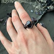 Украшения handmade. Livemaster - original item Copper ring with red tourmaline (rubellite). Handmade.