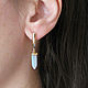 Jade earrings in gold, English castle earrings, jade earrings. Earrings. Irina Moro. Online shopping on My Livemaster.  Фото №2