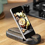 Для дома и интерьера handmade. Livemaster - original item Stand for phone and tablet made of dark oak, 17 cm. Handmade.