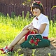 Валяный саквояж сумка "Ягода малина, нас к cебе манила...". Саквояж. EdemWool. Ярмарка Мастеров.  Фото №4