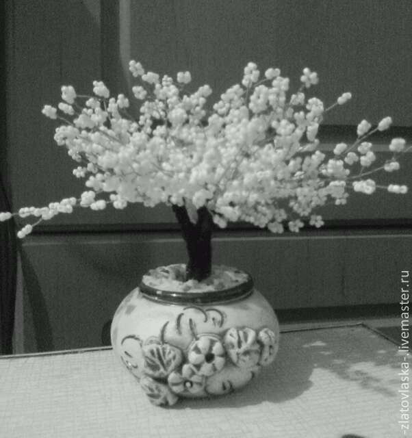 Живописное дерево «Дионис» из бисера
