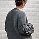 Кардиган  женский темно-синий или серый  вязаный спицами. Кардиганы. AccessoriesWool мягко и комфортно. Ярмарка Мастеров.  Фото №4