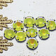 Rhinestones in a frame of 12 mm Lemon rivoli. Rhinestones. agraf. My Livemaster. Фото №4
