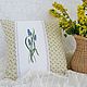 Pillow case with handmade embroidery 'Muscari'. Pillow. d-gorochek. Online shopping on My Livemaster.  Фото №2