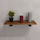 Industrial style wall shelf made of wood and pipes. Shelves. dekor-tseh. My Livemaster. Фото №4