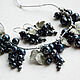 'Black currant' necklace and earrings lampwork. Jewelry Sets. BeautyGlassByKate(Lampwork) (beauty-glass). My Livemaster. Фото №4