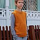 Заказать Жилет (безрукавка) вязаный с карманом-кенгуру. VA kids knitwear. Ярмарка Мастеров. . Жилет Фото №3