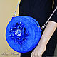 Order Blue poppy Women's round suede bag drum with flower. flowersstyle (flowersstyle). Livemaster. . Classic Bag Фото №3