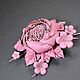 Dance of Roses Light Pink Flower Brooch made of genuine leather. Brooches. ms. Decorator. My Livemaster. Фото №4