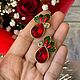 Заказать Винтаж: Винтажные новогодние серьги с красными кристаллами от Avon. Vintage.trinket. Ярмарка Мастеров. . Серьги винтажные Фото №3