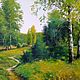 Birch trees, oil on canvas summer landscape artist Vladimir Chernov, novelty, picture, picture for the interior, as a gift for the soul
