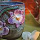 Кружка "Орхидея". Кружки и чашки. ''Светлая Лань''. Интернет-магазин Ярмарка Мастеров.  Фото №2