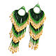 Earrings-brush: Beaded Earrings, Emerald Ring Earrings, Tassel earrings, St. Petersburg,  Фото №1