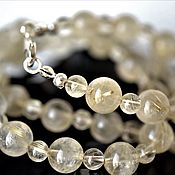 Украшения handmade. Livemaster - original item Bead necklace with rutile quartz. Handmade.