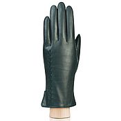 Винтаж handmade. Livemaster - original item Size 7. Winter gloves made of genuine green leather with decor. Handmade.