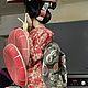 Винтаж: Кукла c мягким телом гейша на подставке установлена, фетр(?). Куклы винтажные. Винтаж, куклы , картины /dolls&paintings. Ярмарка Мастеров.  Фото №4