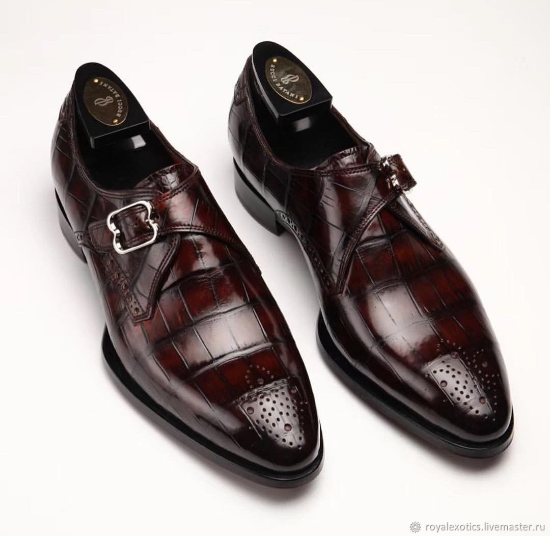 Accounting moth refrigerator Men's shoes-Monki, crocodile leather, tailoring to order! – купить на  Ярмарке Мастеров – ILBBTCOM | Shoes, Tosno