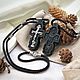 Деревянный крестик со Святыми. Крестик. MisMi jewelry. Интернет-магазин Ярмарка Мастеров.  Фото №2