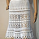 White skirt crochet Marcia. cotton, Skirts, Odessa,  Фото №1