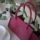 Заказать Маленькая классическая сумочка фуксия (бордовая). Migoto_bags. Ярмарка Мастеров. . Классическая сумка Фото №3