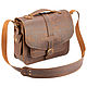 Кожаная  сумка "Леонардо" (старение коричневое). Сумка почтальона. Кожинка. Ярмарка Мастеров.  Фото №5