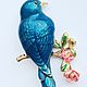 Винтаж: Joan Rivers. Брошь "Синяя птица" ("Bluebird Pin"). Броши винтажные. Ваш винтаж (Нина). Ярмарка Мастеров.  Фото №4